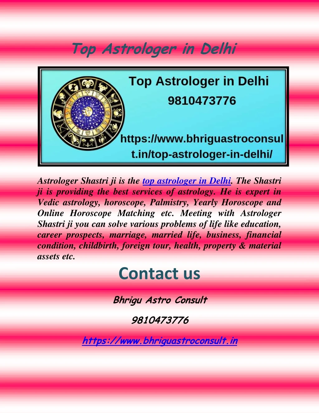 top astrologer in delhi