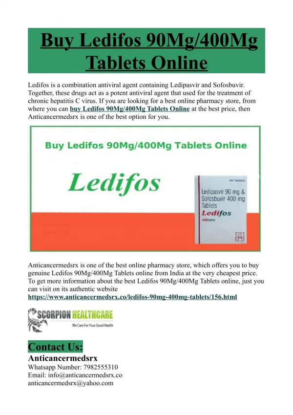 Buy Ledifos 90Mg/400Mg Tablets Online