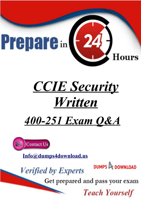 Success Bundle For CCIE Security Written Exam - 400-251 Exam Dumps