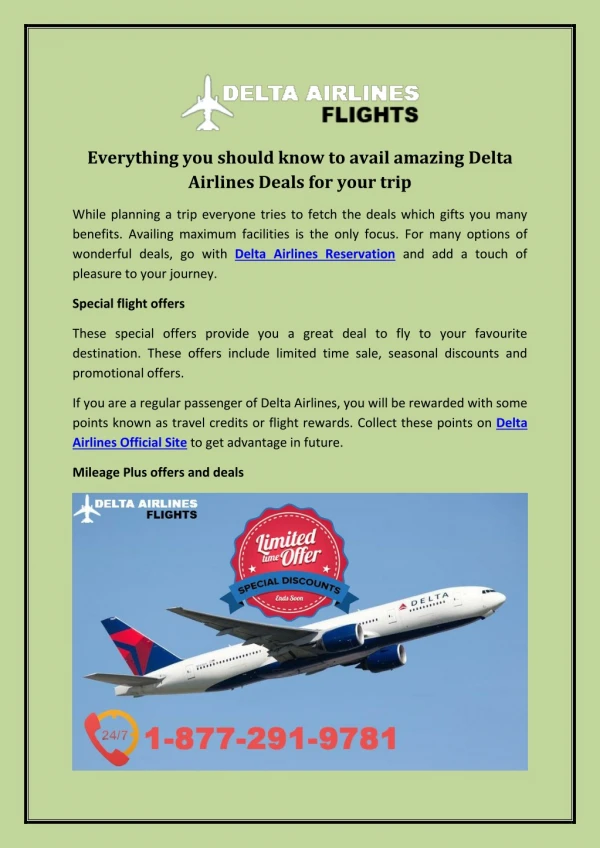 Everything You Should Know to Avail Amazing Delta Airlines Deals for Your Trip