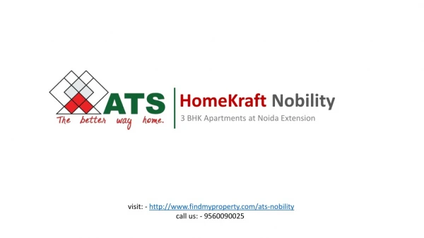 ATS Nobility a Newly Project at Noida Extension