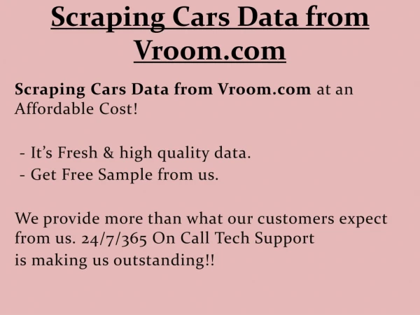 Scraping Cars Data from Vroom.com