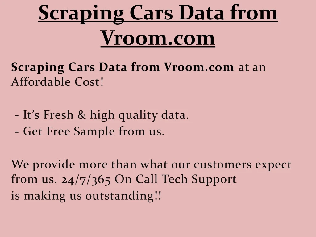 scraping cars data from vroom com