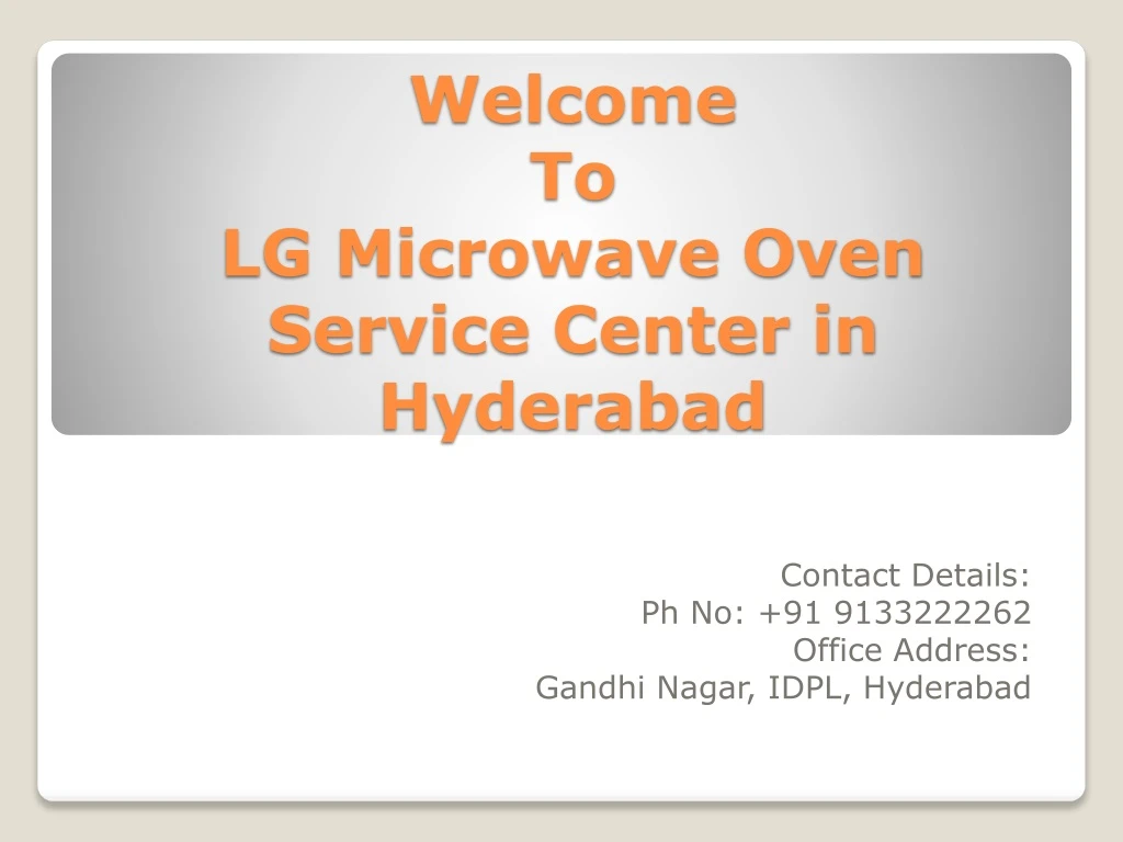 welcome to lg microwave oven service center in hyderabad
