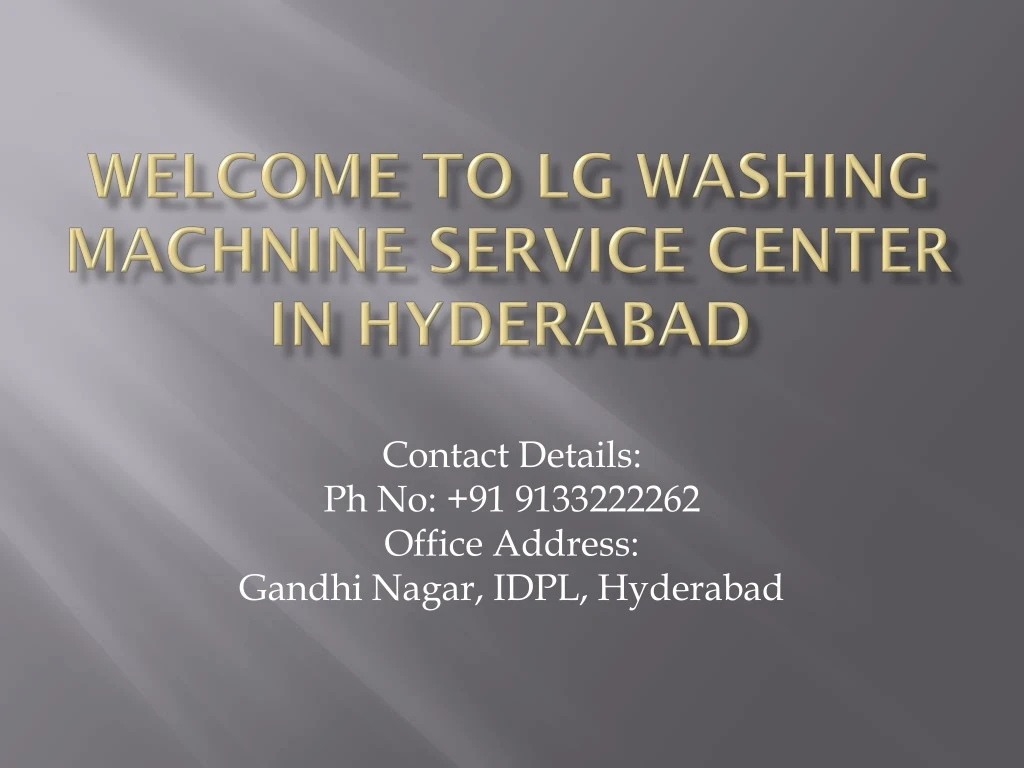 welcome to lg washing machnine service center in hyderabad