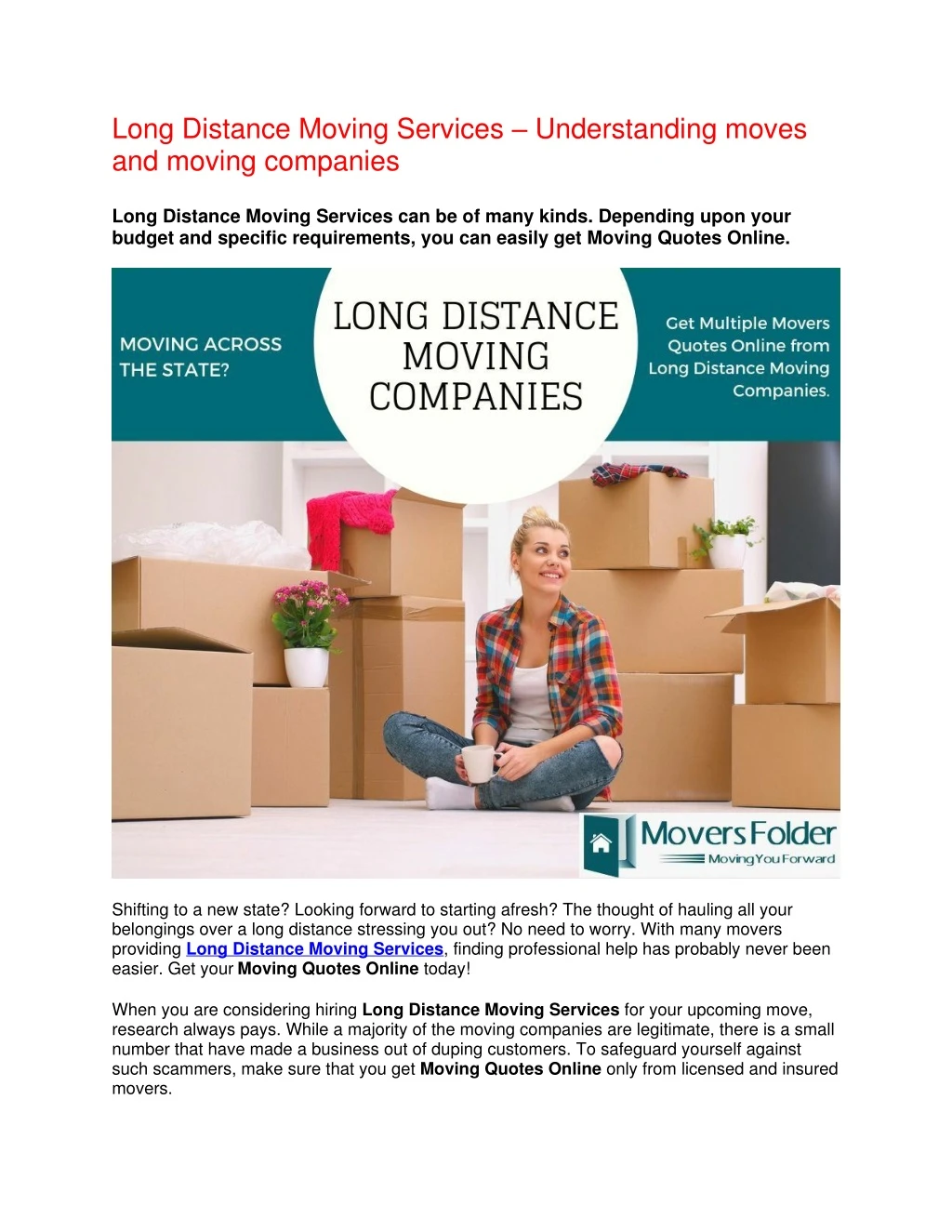 long distance moving services understanding moves