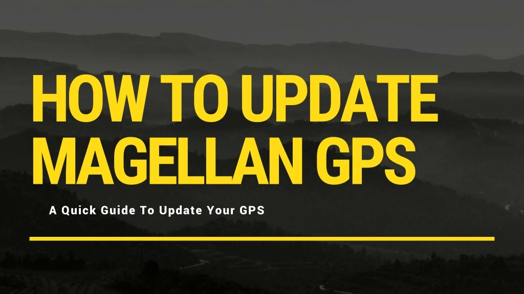 how to update magellan gps