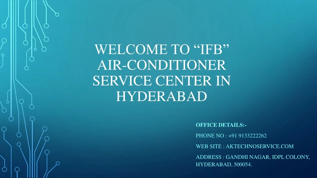 welcome to ifb air conditioner service center in hyderabad