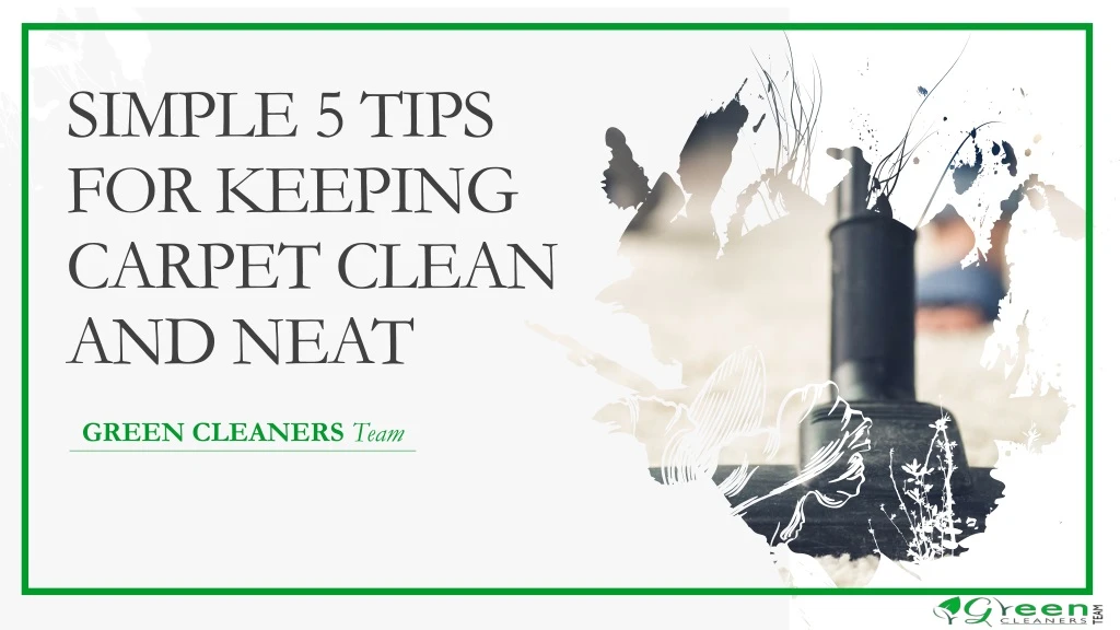 simple 5 tips for keeping carpet clean and neat