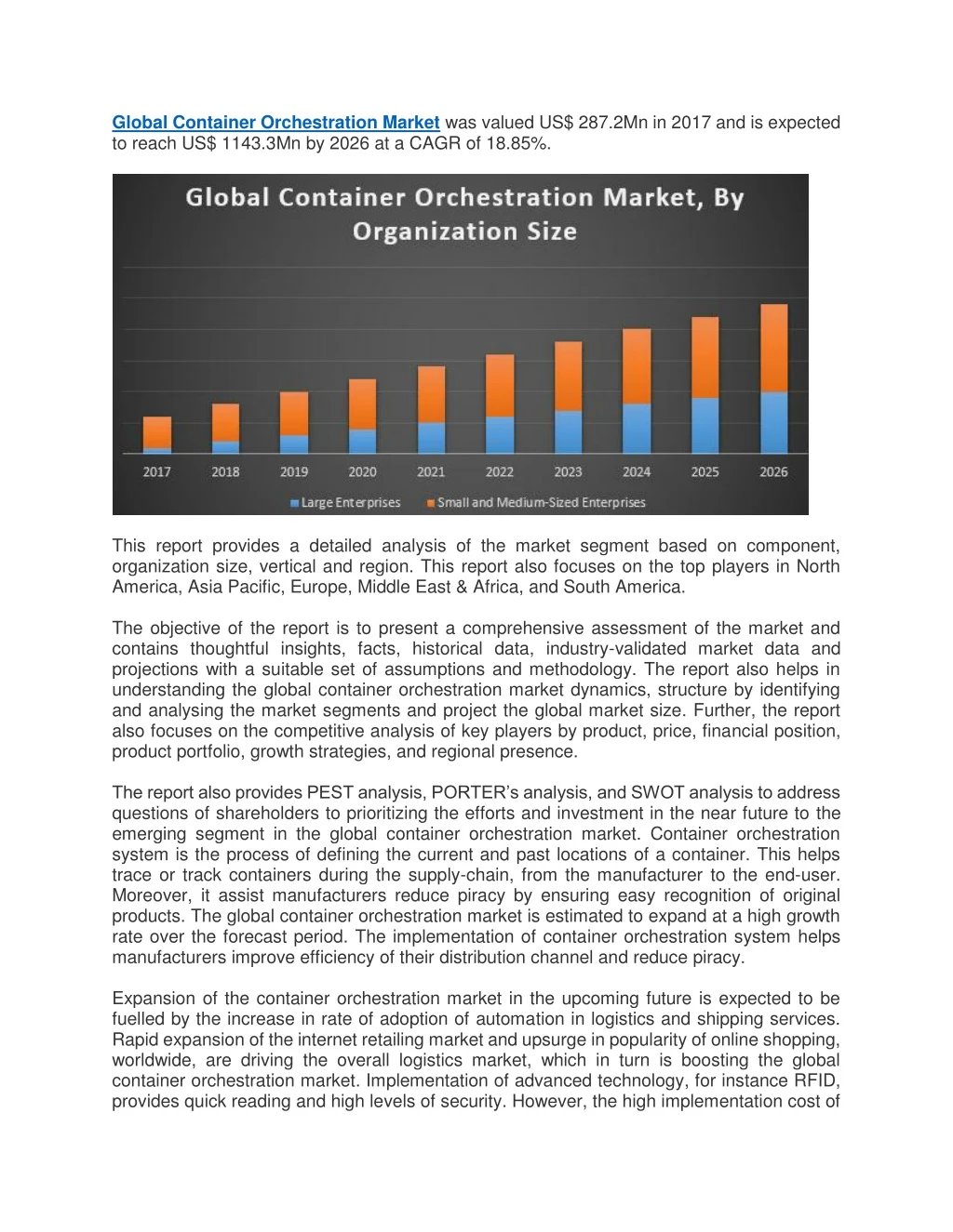 global container orchestration market was valued