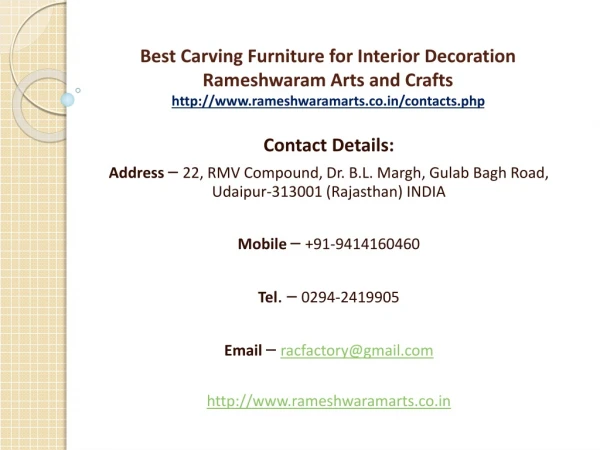 Best Carving Furniture for Interior Decoration Rameshwaram Arts and Crafts