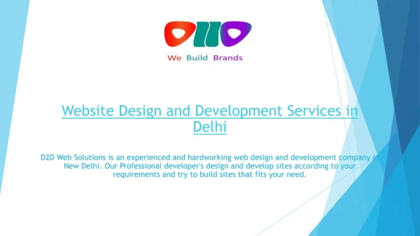 Website design and development services in Delhi
