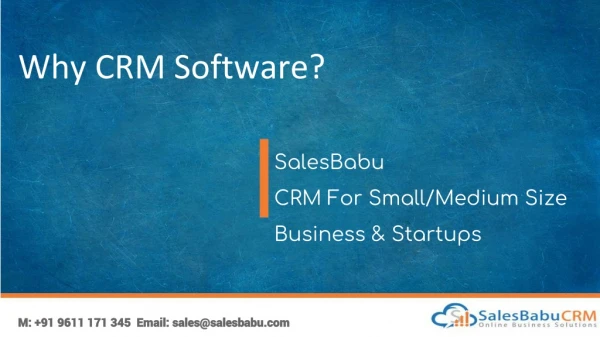 Why crm software?