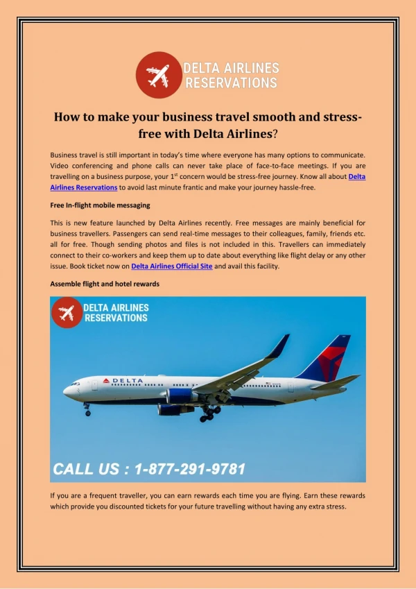 How to make your business travel smooth and stress-free with Delta Airlines