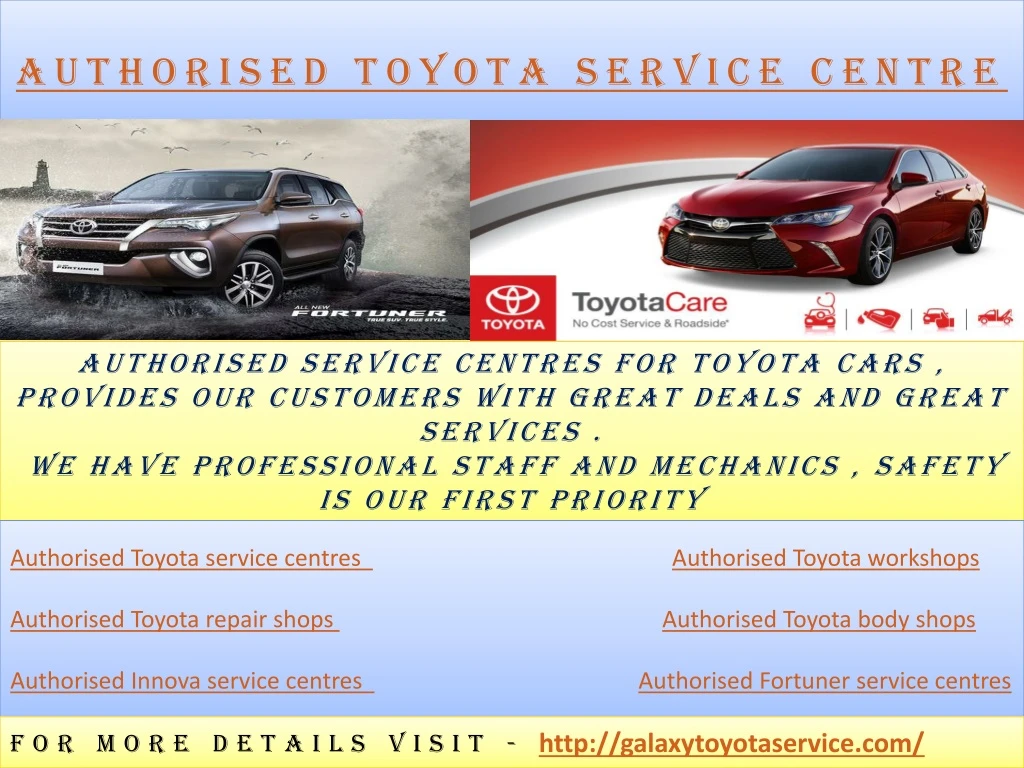 authorised toyota service centre