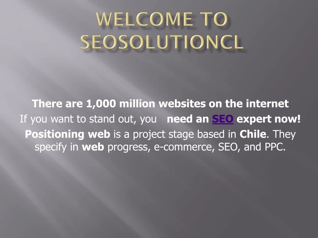 welcome to seosolutioncl