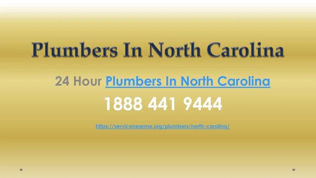 plumbers in north carolina