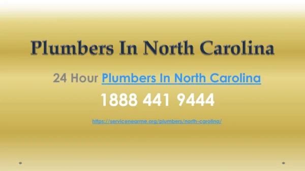 24 Hour Plumbers In North Carolina