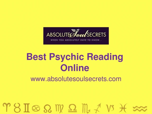 Best Psychic Reading Online - www.absolutesoulsecrets.com