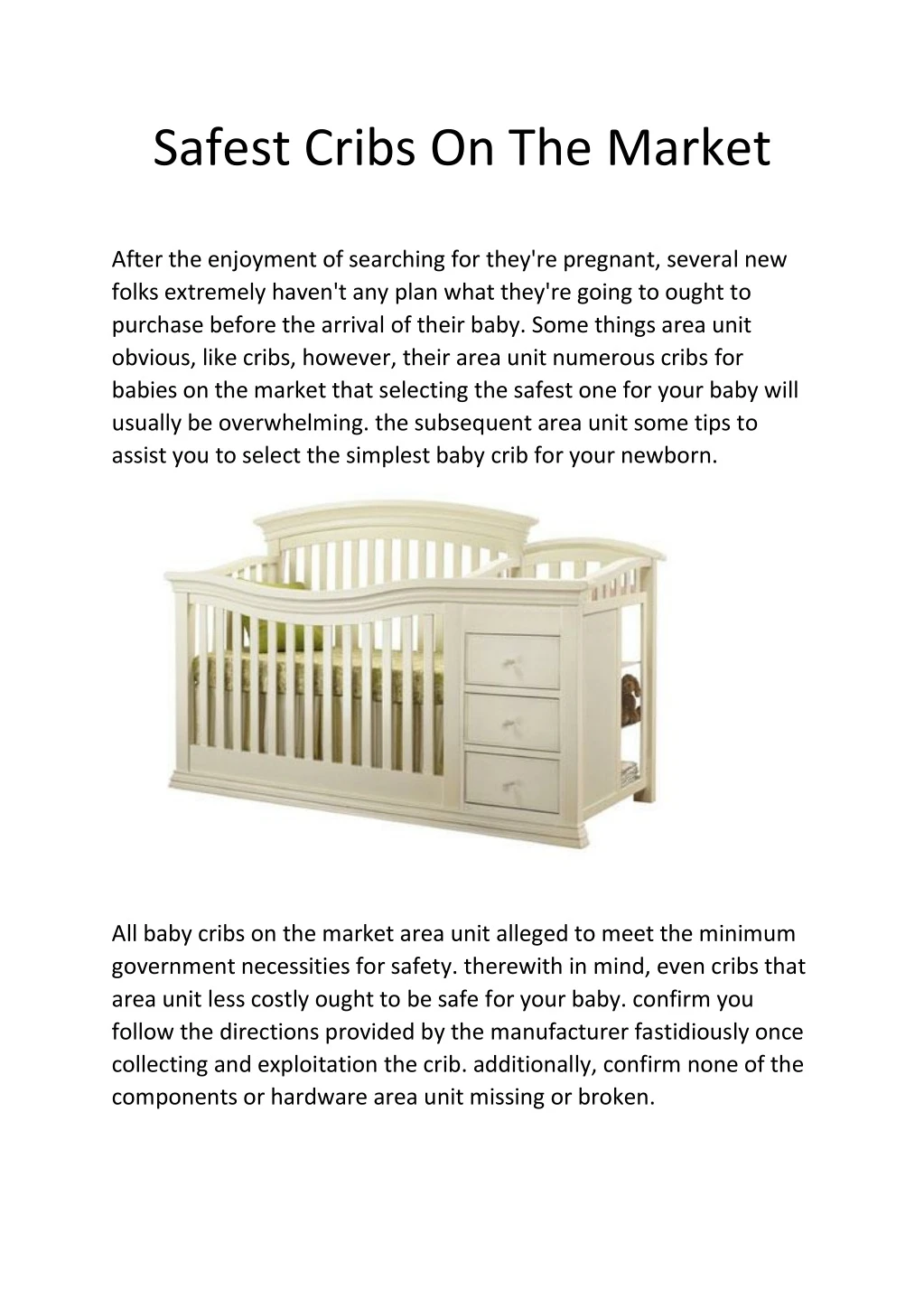 safest cribs on the market