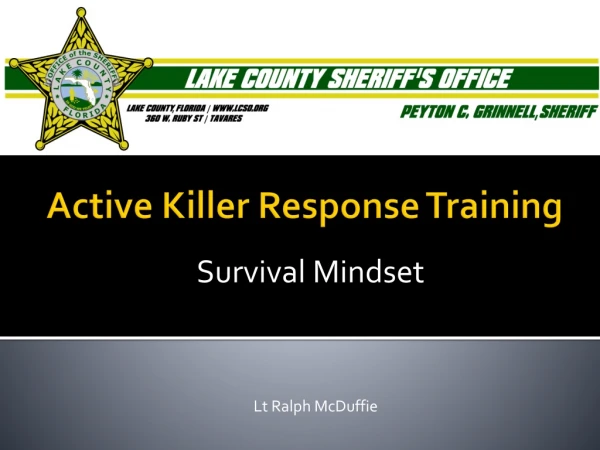 Active Killer Response Training