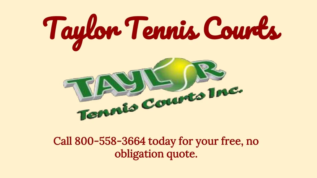 taylor tennis courts