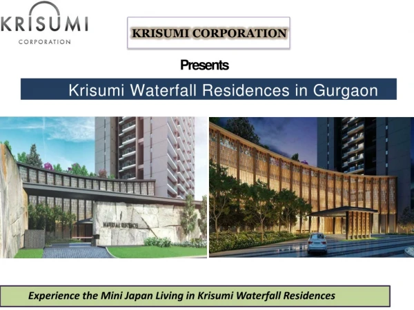 Krisumi Waterfall Residences sector 36 a gurgaon