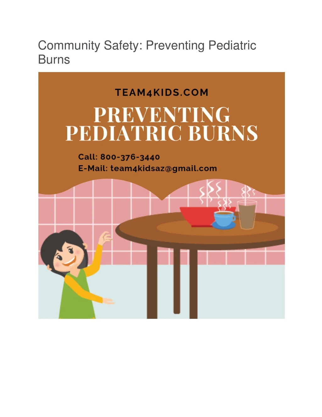 community safety preventing pediatric burns