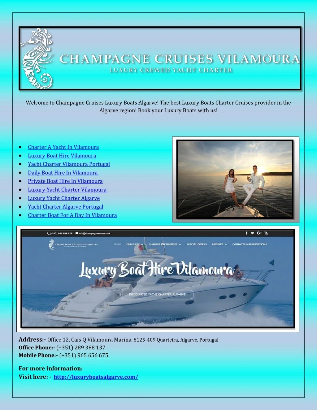 welcome to champagne cruises luxury boats algarve