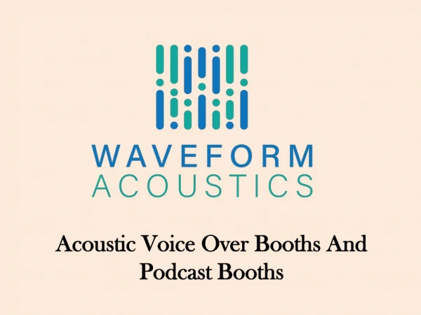 Acoustic Voice Over Booths And Podcast Booths