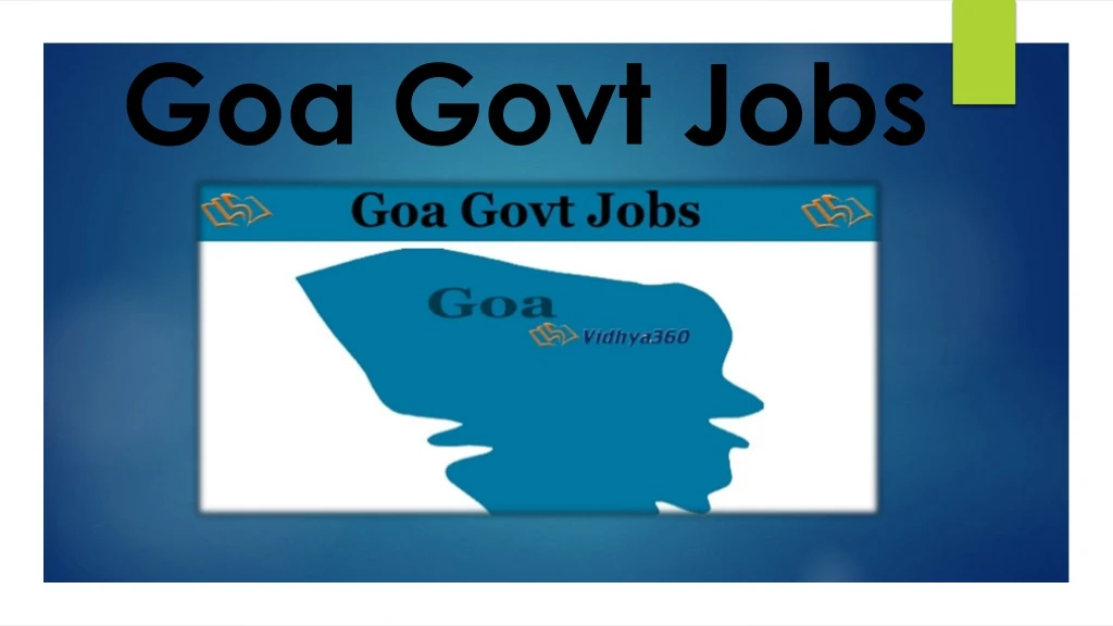 goa govt jobs