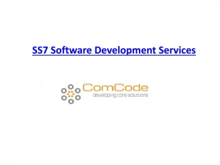 Ss7 software development services - slide 1