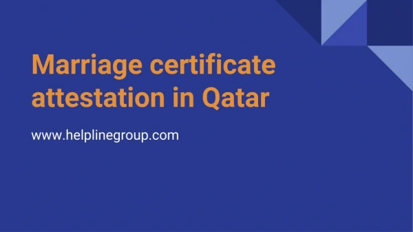 Marriage certificate attestation in Qatar