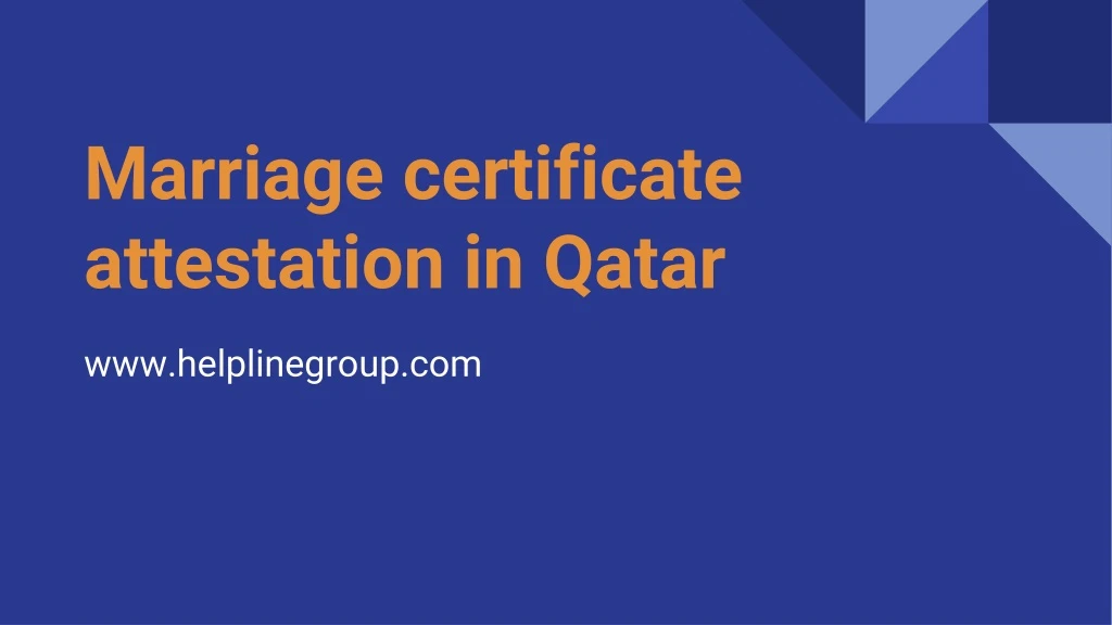 marriage certificate attestation in qatar