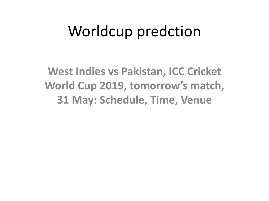 worldcup predction