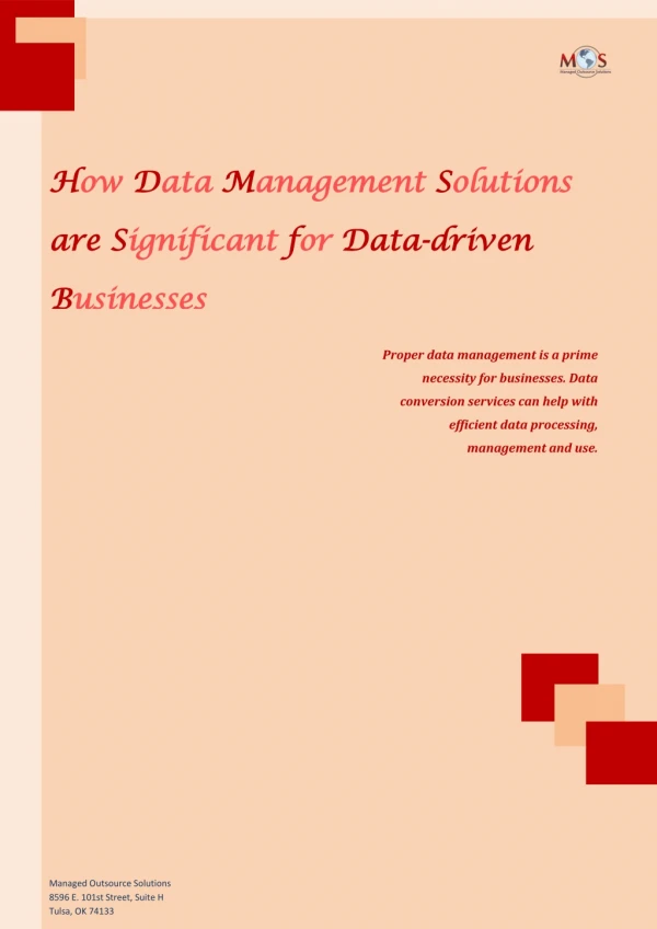 How Data Management Solutions Are Significant for Data-driven Businesses