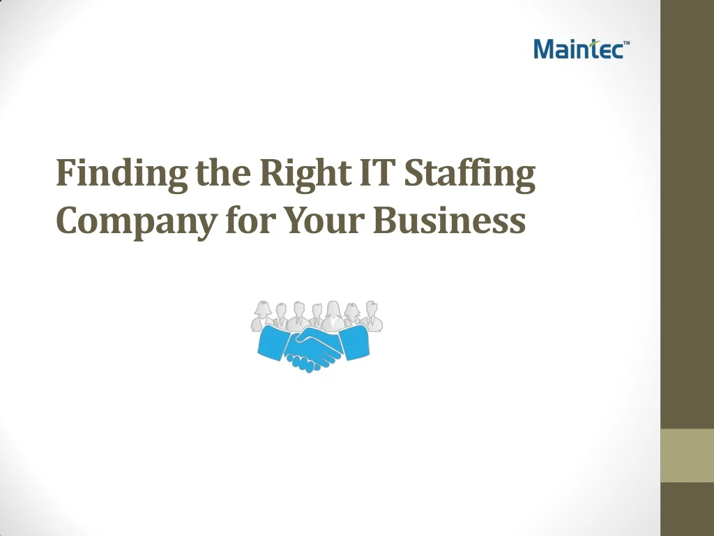 finding the right it staffing company for your