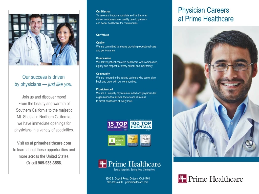 physician careers at prime healthcare