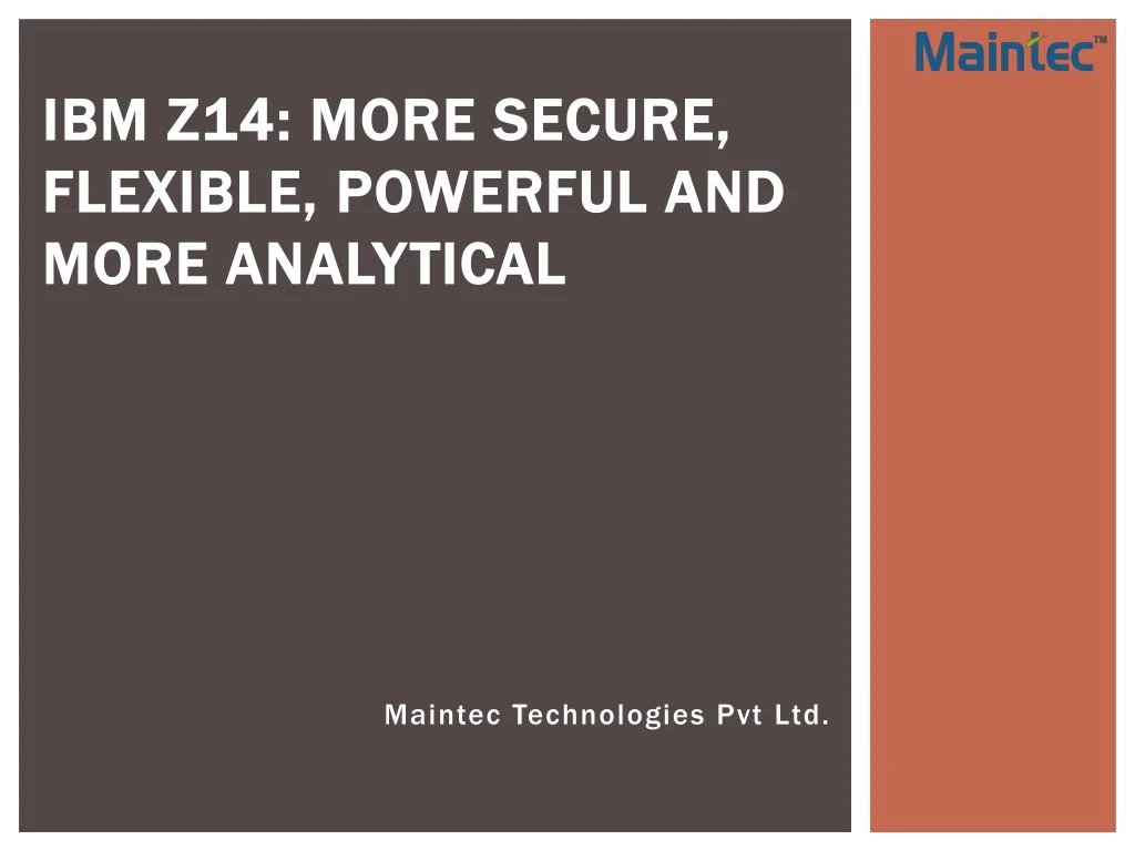 ibm z14 more secure flexible powerful and more analytical