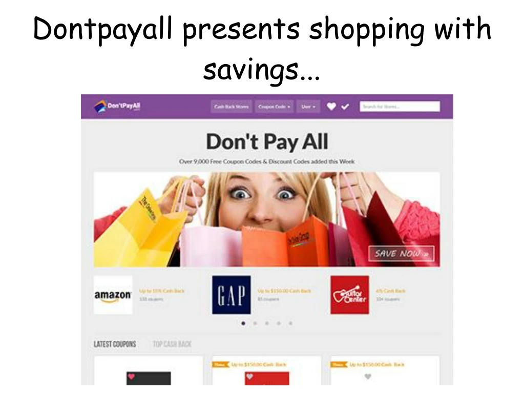 dontpayall presents shopping with savings