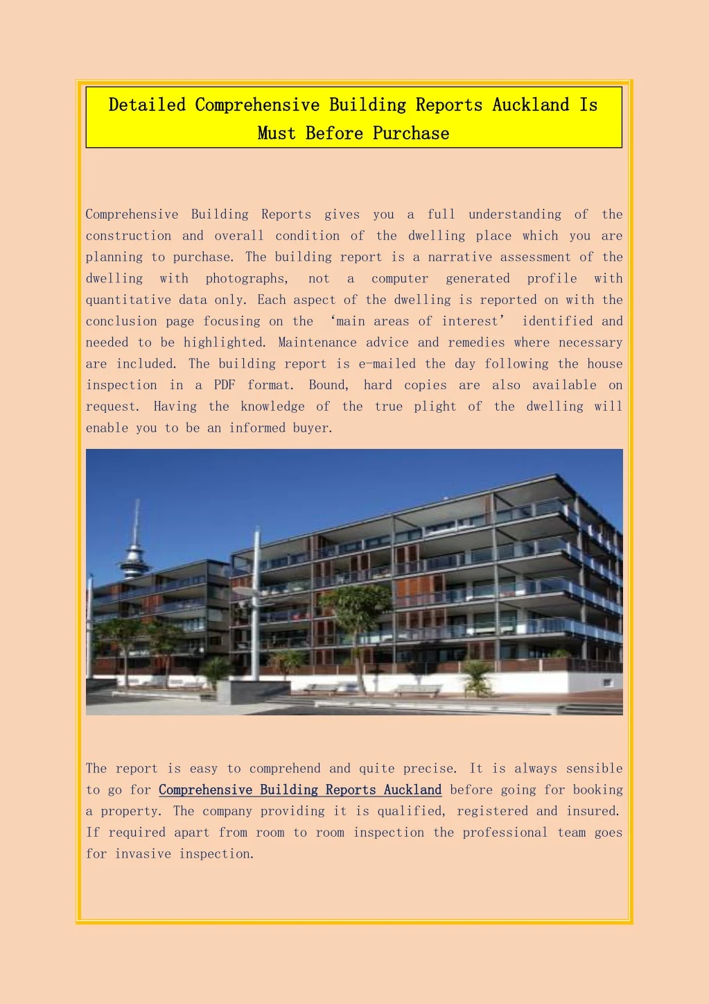 detailed comprehensive building reports auckland