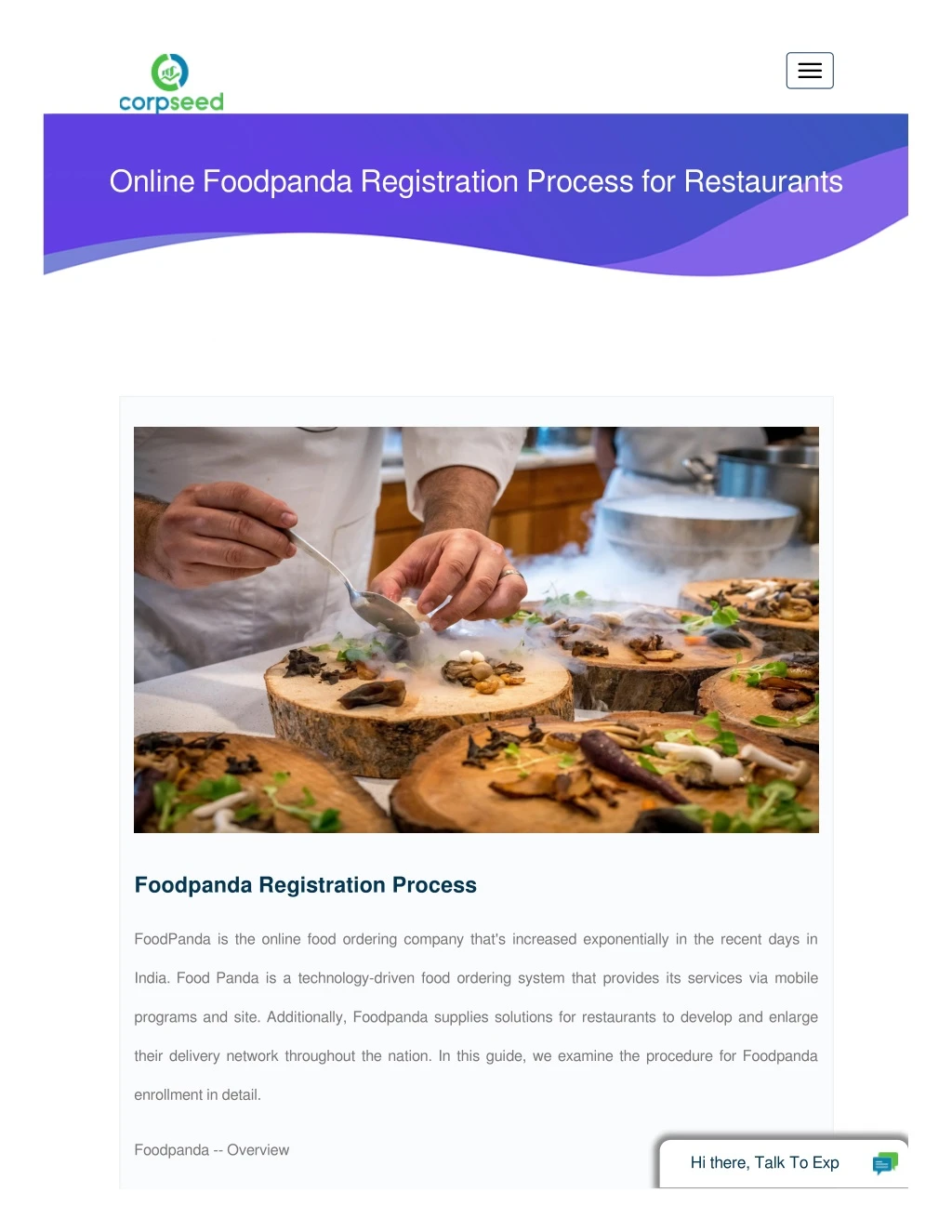online foodpanda registration process