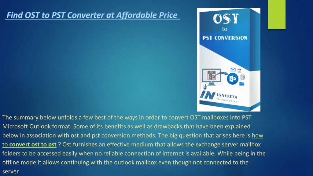 find ost to pst converter at affordable price
