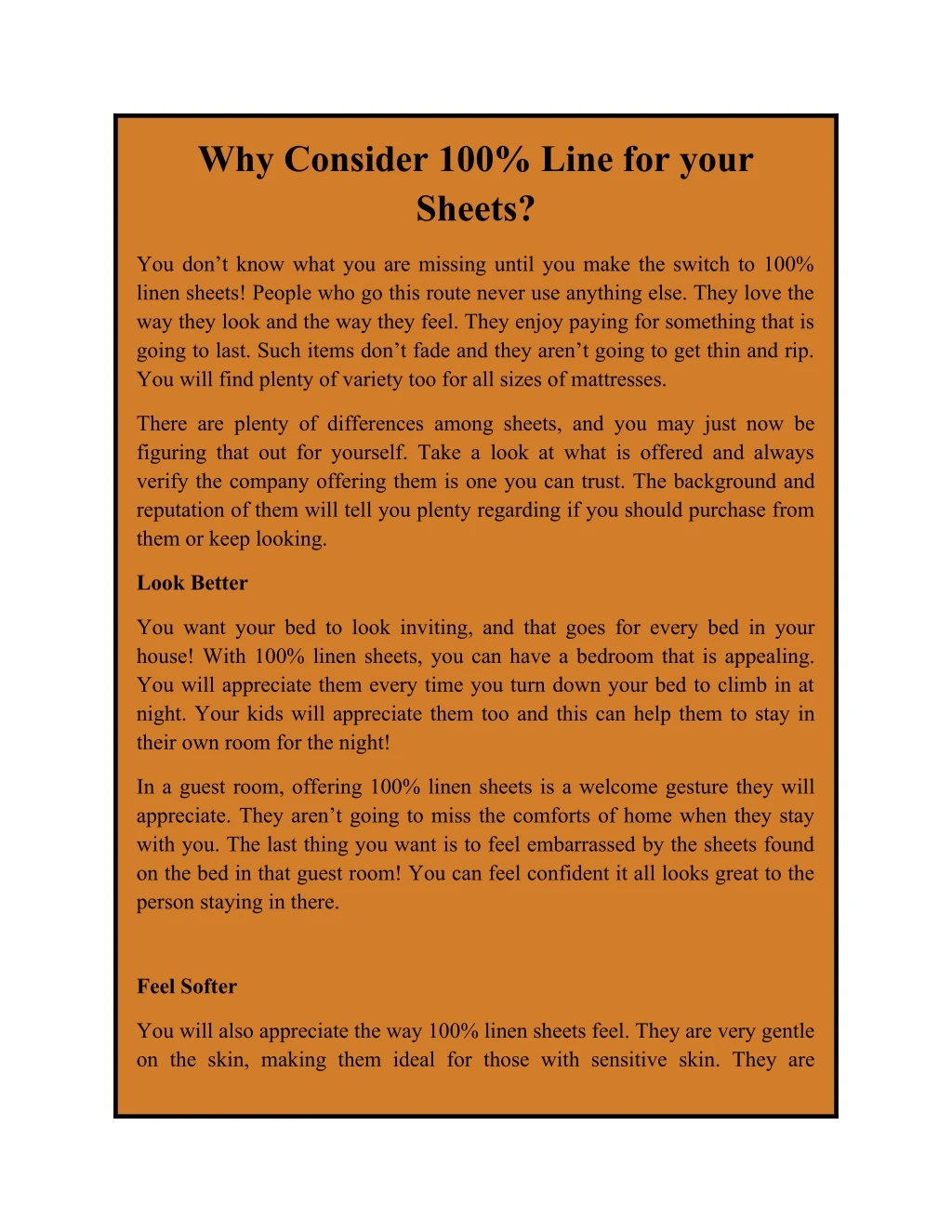 why consider 100 line for your sheets