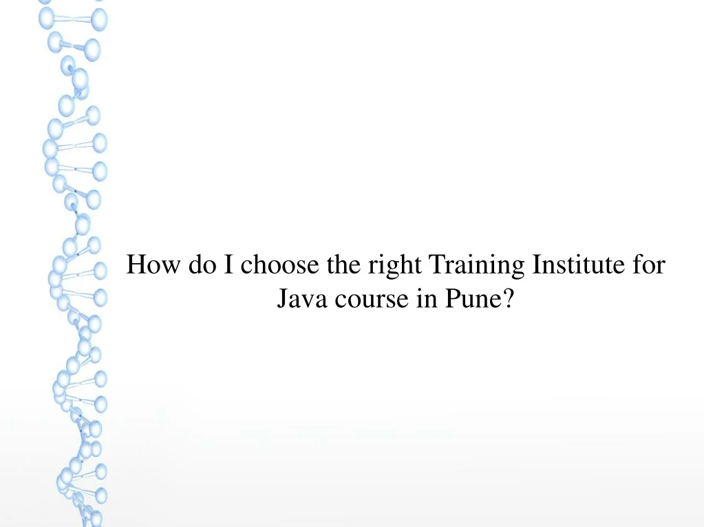 how do i choose the right training institute