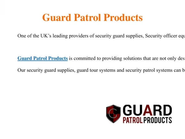 Guard Patrol System
