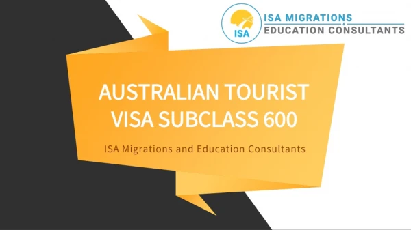 Australia Visitor Visa Subclass 600