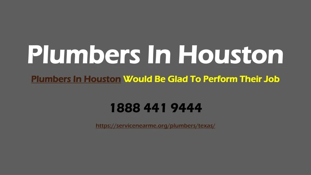 plumbers in houston