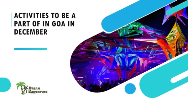 Activities to be a part of in Goa in December