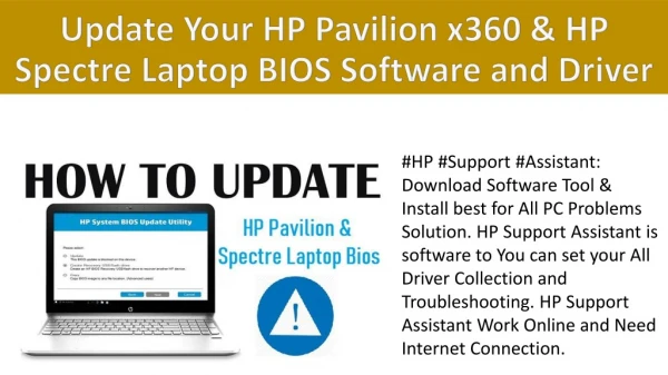 HP Pavilion x360 & HP Specter laptop BIOS Software and Driver Downloads